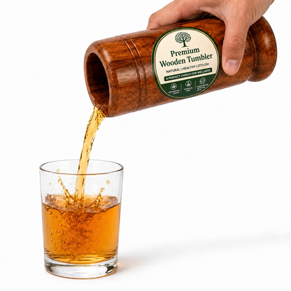 🌿 Premium Wooden Tumbler – Pack of 2