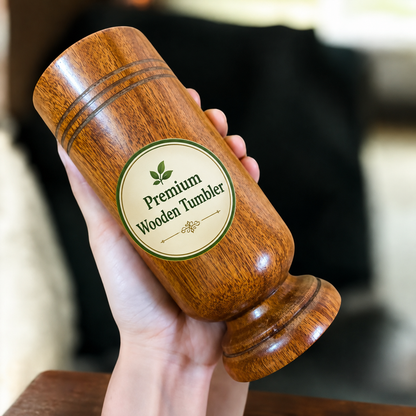 🌿 Premium Wooden Tumbler – Pack of 2